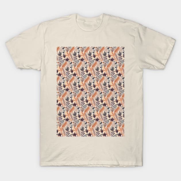 leaves seamless pattern T-Shirt by DewaJassin